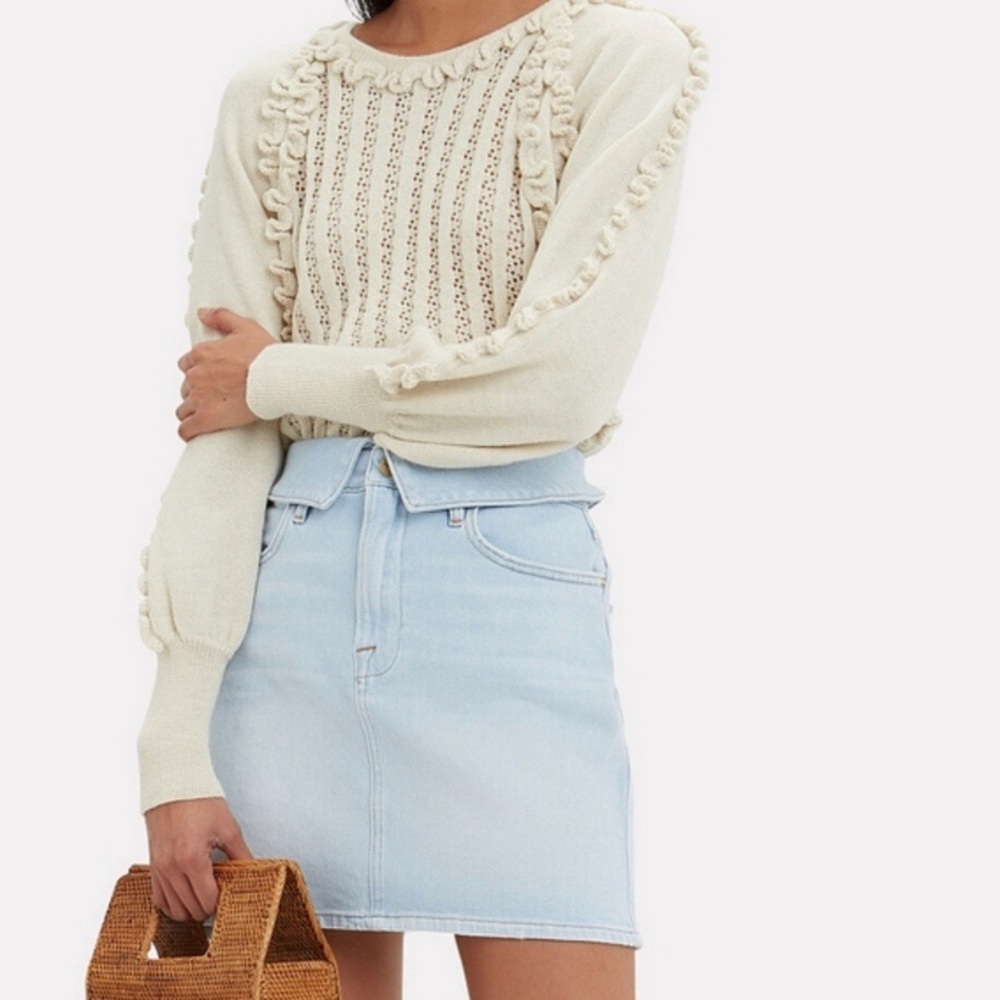 Apiece Apart Camari ruffle sweater made from alpaca wool